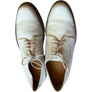 NWOT Men's Peter Huber classic white buck oxfords Sz 9M